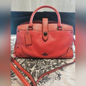 Coach Mercer 24 Coral Crossbody Satchel Purse
